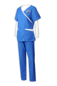NU063  訂做女護士制服套裝 醫院 診所工作人員制服 65%滌 35%棉 診所制服供應商 護理制服, 耐高溫洗   資深內窺鏡護士/助理